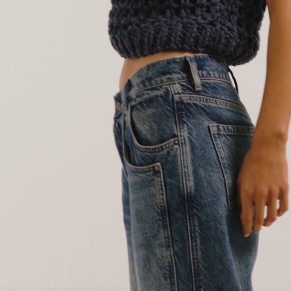 new Free People We The Free Final Countdown Cuffed Low-Rise Jeans ZERO 254 6M3T - Picture 15 of 15